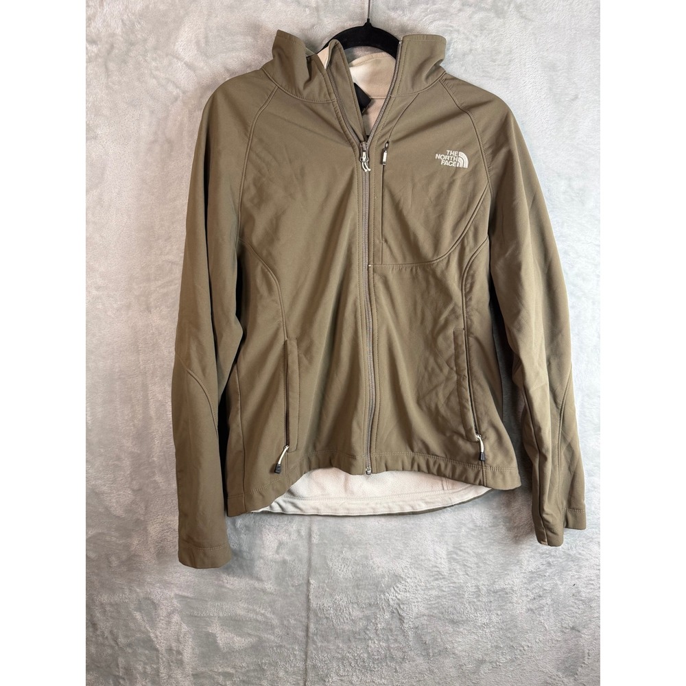 THE NORTH FACE Apex Bionic Jacket Womens Large Olive Softshell Full Zip